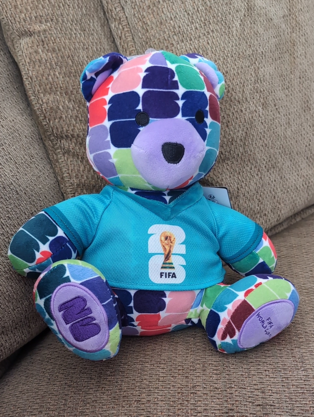2026 FIFA WORLD CUP Multicolor Kids Plush Bear with Teal Jersey